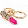 Lipstick Rhinestone Crystal Key Chain