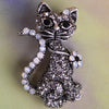 Korea Punk Cat Scarf Pin Brooch